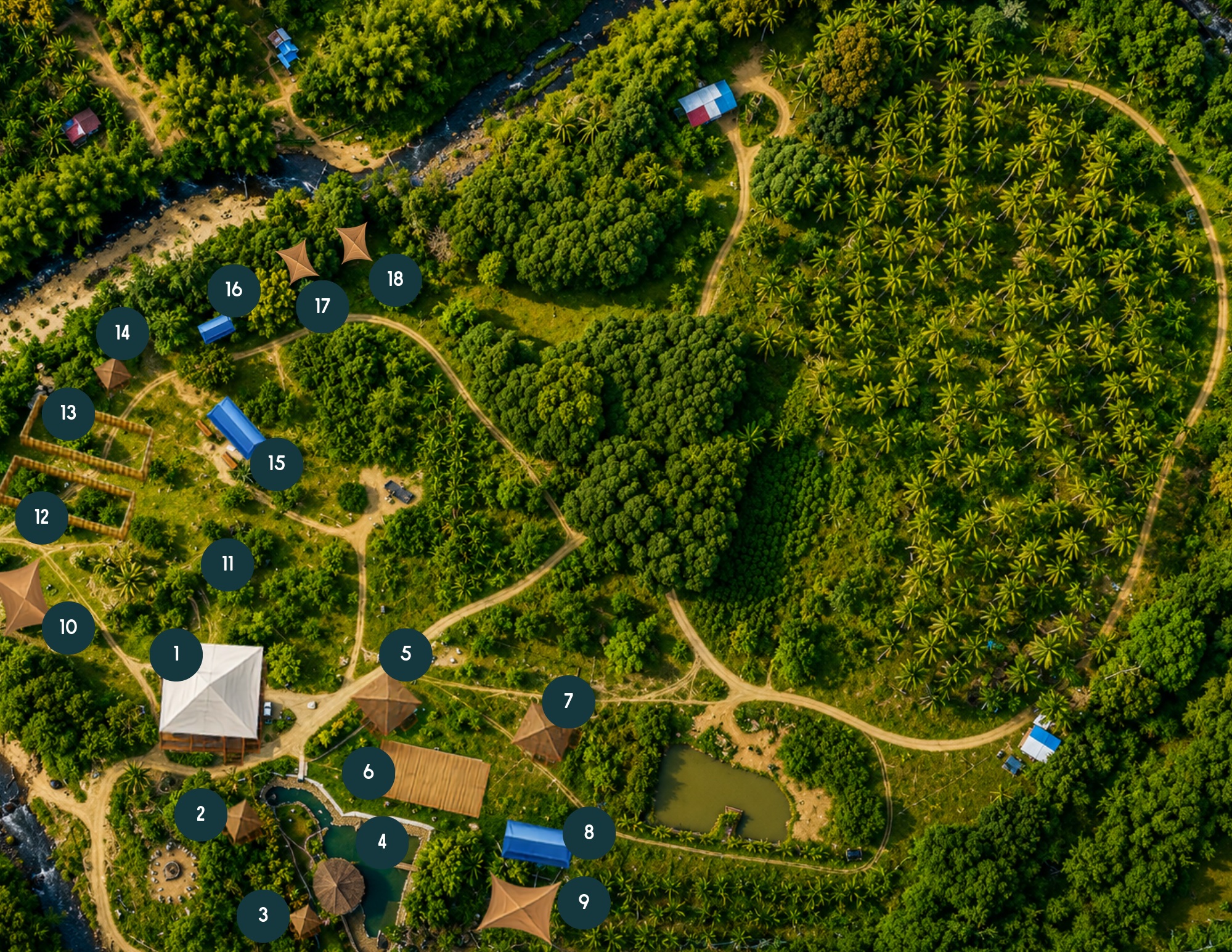 ISLA Rebelde Campsite Map